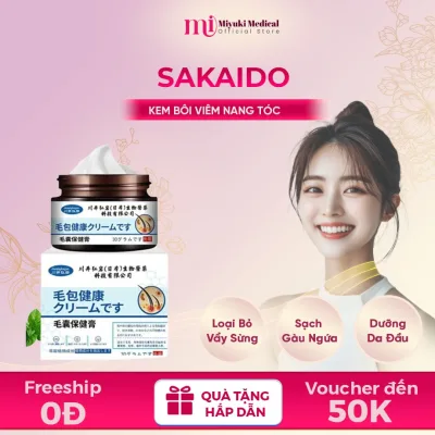 Kem Sạch Nấm Ngứa Da Đầu SAKAIDO - Kem SAKAIDO Loại Bỏ Gàu, Vảy Sừng Và Chăm Sóc Tóc Khỏe Mạnh
