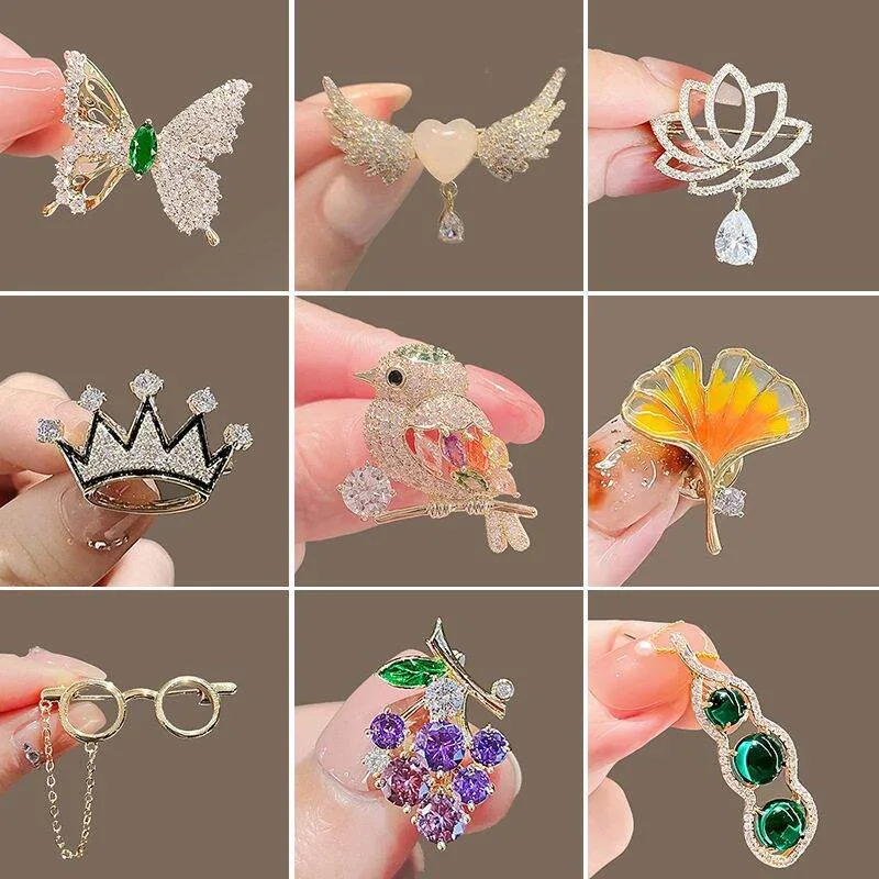 Phụ Kiện Thời Trang Mới Mùa Hè Cho Nữ Thời Trang Nhẹ Nhàng Chống Ánh Sáng Hở Vai Cài Áo Vest Phụ Kiện Trang Trí Hợp Kim