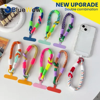 Bluewow Mới Bện Hai Dây Sử Dụng Kép Dây Đeo Tay Đơn Giản Dây Điện Thoại Di Động Nữ Cổ Tay Ngắn Dây Đeo Điện Thoại Kẹp Phong Cách Vỏ Điện Thoại Dây Đeo Đa Năng