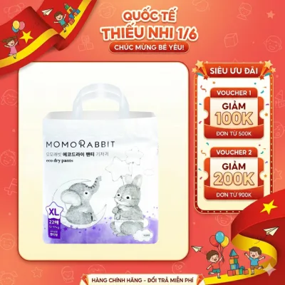 Bỉm Quần/ Bỉm Dán/ Tã quần/ Tã dán Momo Rabbit Hàn Quốc - Đủ size - Hàng chính hãng