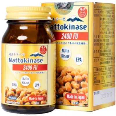 Thực phẩm chức năng KenKan Nattokinase 2400FU tăng cường lưu thông máu, tốt cho tim mạch (60 viên)