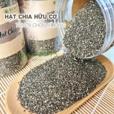 Hạt Chia GO NUTS hộp 500g, Chia Seeds hỗ trợ ăn kiêng không đường thuần chay healthy