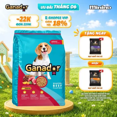 Thức ăn hạt Ganador cho chó vị Bò/Gà nướng 3kg