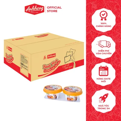 Bánh Flan Caramel Café Sữa Dừa mềm mịn - Thùng 24 lốc x 2 hộp (82g) - Ánh Hồng