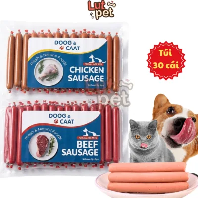 Xúc Xích Cho Chó Mèo, Combo 30 Thanh Xúc Xích Cho Chó Các Vị, Đồ Ăn, Thức Ăn Cho Thú Cưng - Lutpet