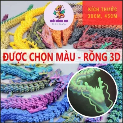 Mô Hình Đồ Chơi Độc Lạ Rồng In 3D Có Khớp, khớp nối linh hoạt Đồ chơi sáng tạo Trang trí nội thất Đồ trang trí sưu tập