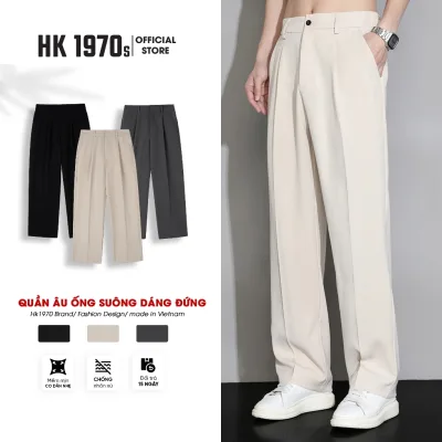 Quần Tây Nam Ống Suông Cạp Chun Sau, Quần Âu Nam Hách Dáng Vải Cotton Hàn Co Dãn Nhẹ Thoáng Khí Q087