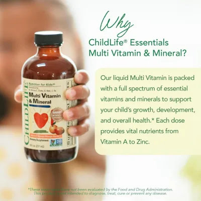Vitamin tổng hợp và khoáng chất cho bé - Childlife multivitamin & mineral 237ml
