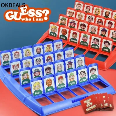 Okdeals Board Game với các nhân vật cổ điển, Trò chơi xếp hình huấn luyện trí nhớ Trò chơi bảng bí ẩn dành cho trẻ em cổ điển, Đồ chơi trẻ em của cha mẹ Đoán xem ai? Trò chơi bảng gia đình PP cho 2 người chơi