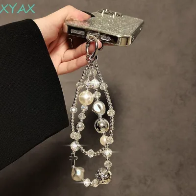 Dây treo điện thoại XYAX Y2K, dây đeo cổ tay hạt sang trọng, chống mất, dùng cho điện thoại di động, quà tặng trang sức