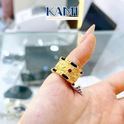 Nhẫn nam hoạ tiết voi rồng Kami trang sức sỉ