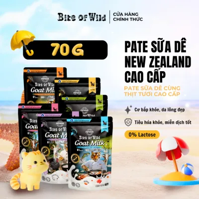 Pate Cao Cấp Bite of Wild Túi 70G Công Thức Sữa Dê, Nguồn Đạm Tự Nhiên Cho Mèo Từ 2 Tháng Tuổi