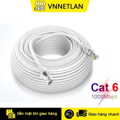 VNNETLAN CAT6 Cáp mạng LAN bấm sẵn 2 đầu dài 5m 10m 15m 20m 30m 50m