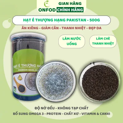 Hạt é chính hãng loại sạch ONFOD thanh nhiệt đẹp da nấu chè nấu sữa hạt 500g
