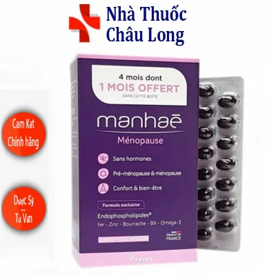 Viên uống cân bằng nội tiết Manhae Menopause Nutrisante của Pháp, hộp 30 viên