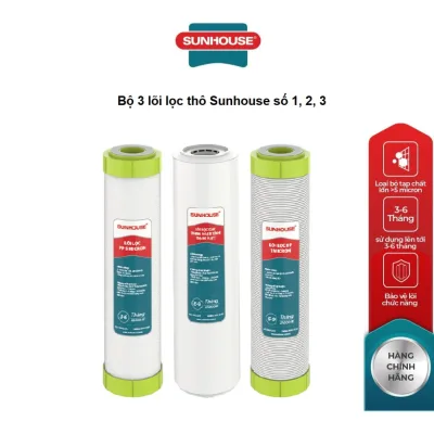 Combo Lõi lọc nước số 1, 2 ,3 SUNHOUSE SHRLL1 SHRLL2 SHRLL3