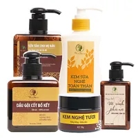 Bộ chăm sóc sắc đẹp toàn diện Wonmom (kem nghệ tươi+ kem sữa nghệ+ sữa tắm+ dầu gội + DDVSPN )