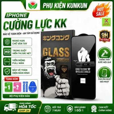 Kính Cường Lực Iphone 11 12 Promax 13 14Promax 15 Plus 16 17 Pro max-Full Keo 9H-Trong Suốt HD-Full Màn - Mượt Tay- KK3D