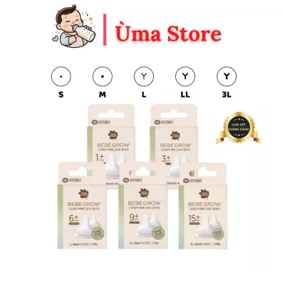 Núm ti bình sữa Green Finger Bebegrow chính hãng Hàn Quốc, núm ti 2 van thoát khí (Tặng đục núm) - umastorevn