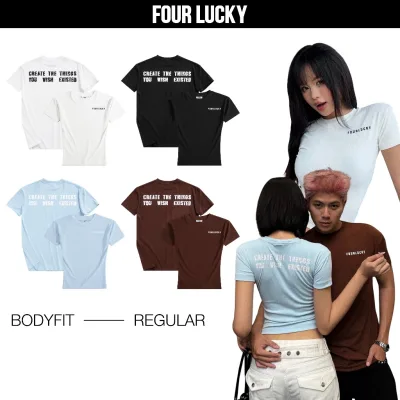Áo Thun BODYFIT và REGULAR Nam Nữ 4Lucky 6606, Basic Thun Borip Co Giãn 4 Chiều Ôm Body Mềm Mịn Thoáng Mát