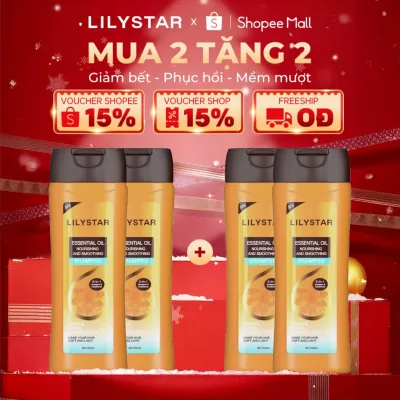 Dầu Gội Xả 2IN1 LILYSTAR Phục Hồi Tóc Chuyên Sâu Chứa Tinh Dầu Nuôi Dưỡng Ẩm Giúp Tóc Mềm Mượt Chai 200ml