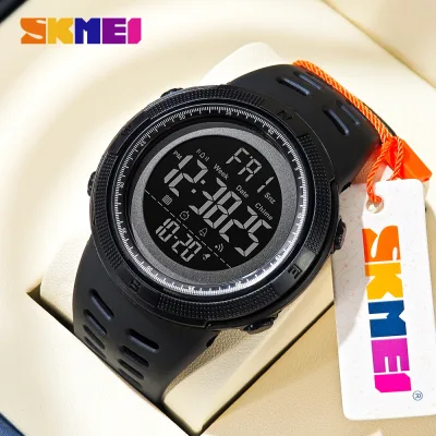 SKEMI Đồng hồ thể thao nam Đồng hồ đếm ngược đôi Đồng hồ thời gian báo động Đồng hồ bấm giờ kỹ thuật số Đồng hồ đeo tay 50m Relogio chống nước