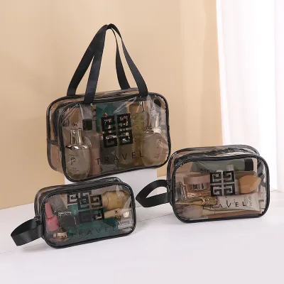 Set 3 Túi Đựng Đồ Makeup Trang Điểm Chống Thấm Nước - Túi Đựng Đồ Vệ Sinh Cá Nhân Mỹ Phẩm Đa Năng Đi Du Lịch Và Công Tác