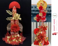 Sỉ 10 set phụ kiện trang trí tháp lễ tết phụ kiện tài lộc tháp bánh nước ngọt oản trang trí nhiều phụ kiện hoa lá