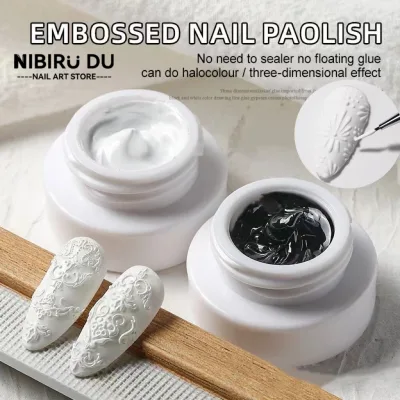 Gel Sơn Móng Tay Móng Tay Nghệ Thuật Gel Giảm Không Sạch DIY Dụng Cụ Làm Móng Tay Trắng Đen 5g
