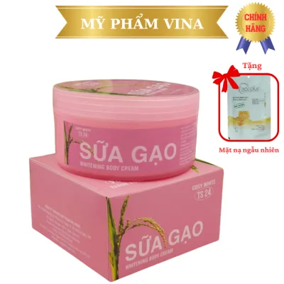 Cosy White Sunscreen Whitening Rice Milk Body Cream 250g + Free Mask