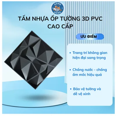 30x30cm Tấm Dán Tường 3D PVC Chống Nước – Trang Trí Nội Thất Hiện Đại, Bền Đẹp Dễ Vệ Sinh