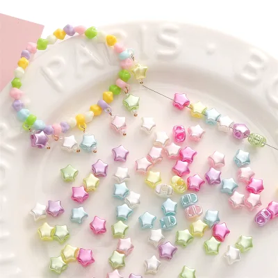 10 Miếng Acrylic Ngọc Trai Năm Sao Chữ Thập Cho DIY Trang Sức Vòng Cổ Vòng Tay Trang Trí Làm