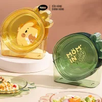 Đĩa nhựa tròn hình trái thơm cute đựng bánh kẹo hoa quả, đĩa nhựa cute nhiều màu đựng đồ ăn vặt - TUHUHOUSE