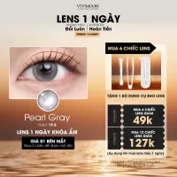 01 Chiếc Kính áp tròng VIVIMOON LENS 1 ngày màu nâu xám Pearl Gray (Giá 1 bên mắt, x2 để đặt 1 đôi)