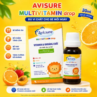 Avisure Multivitamin drops giúp bổ sung vitamin và khoáng chất cần thiết cho cơ thể.Giúp ăn ngon