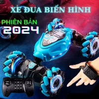 Ô tô điều khiển từ xa xoay 360 di chuyển 8 hướng biến hình, Ô tô điều khiển từ xa pin sạc có âm thanh đèn led