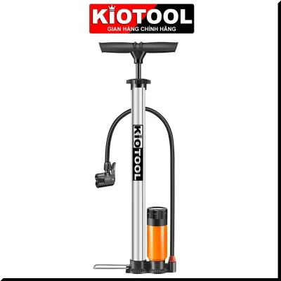 Bơm Xe Đạp Xe Máy Kiotool Inox – Đầu Bơm Thông Minh, Kèm Bơm Bóng, Đồng Hồ 160 PSI