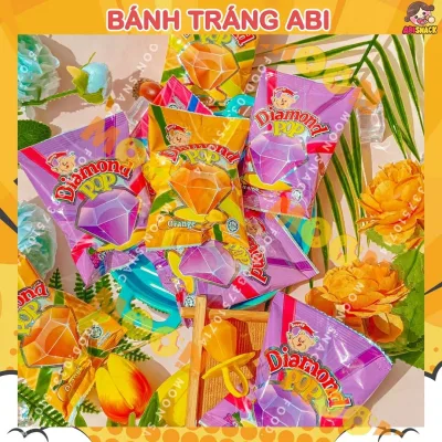 1 Gói kẹo nhẫn kim cương RingPop/HeartPop/DiaMond Pop/3 gấu Thái Lan ăn vặt bánh kẹo gói 10g