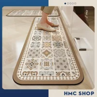 Bộ 2 Thảm Lau Chân Nhà Bếp - Thảm Bếp, Chùi Chân Trải Sàn Hình Thú Phòng Khách Phòng Tắm 3D Chống Trượt Cao Cấp