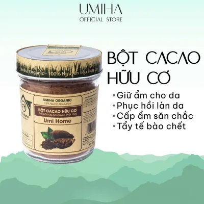 Bột CaCao hữu cơ UMIHOME 135g nguyên chất dùng tắm trắng, đắp mặt nạ dưỡng da loại bỏ mụn giúp trắng mịn da hiệu quả