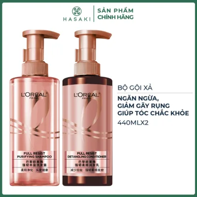 Bộ Gội Xả L’Oreal Giảm Gãy Rụng Tóc Giúp Tóc Chắc Khỏe 440mlx2 Full Hasaki