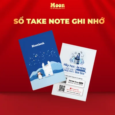 Sổ tay ghi chép mini ,sổ note từ vựng, sổ todolist lên kế hoạch hàng ngày, 100 trang moonbook