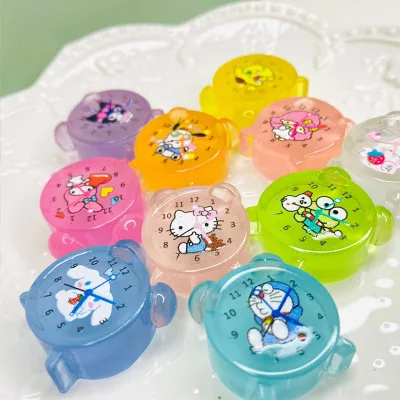 Dễ Thương Đồng Hồ Báo Thức mini Bằng Nhựa resin Dạ Quang diy Để Bàn Trang Trí Phòng Ngủ / Chậu Cây Cảnh cutenery