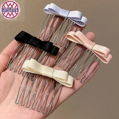 Balltest🎨Bangs Lược Upside Down Phụ Kiện Tóc Nơ Lược Tóc Kẹp Tóc Chèn Lược