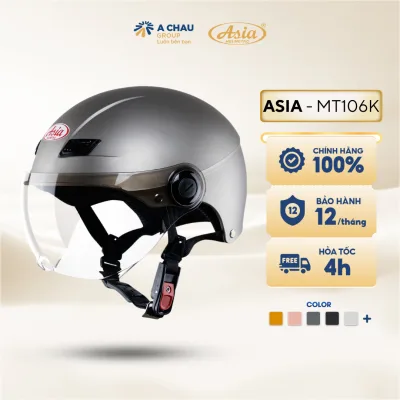 Genuine Asia Mt-106K Half Helmet with Goggles, 1/2 Helmet with Goggles Suitable for Men and Women | Directly from the Manufacturer