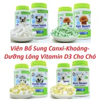 Viên Bổ Sung Canxi-Khoáng-Dưỡng Lông Vitamin D3 Cho Chó Calcium Tablets Spirit Lọ 160g