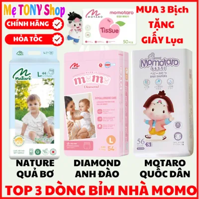 Bỉm Dán,Bỉm Quần,Tã Bỉm Momo DIAMOND/MomoTARO/Momo NATURE CHÍNH HÃNG Đủ Size(Giá 1 Bịch)