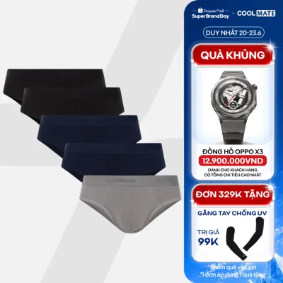 Combo 5 quần lót nam tam giác Cotton Coolmate (màu ngẫu nhiên)