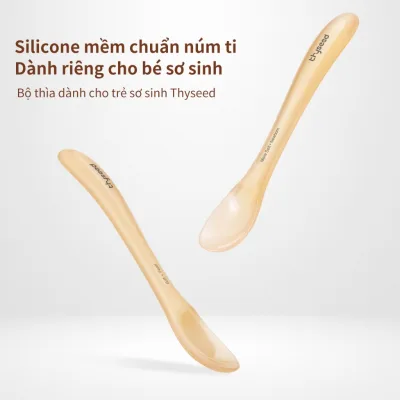 Thìa mềm Silicon cho trẻ sơ sinh Thyseed [Bộ 2 thìa ăn dặm]