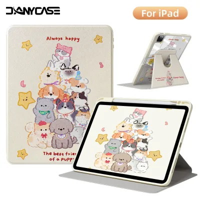 Ốp lưng Acrylic xoay 360 cho iPad Gen 11 A16 10th 10.9 Air 7th 11 M3 Air M4 11 2026 Air 6th M2 Air4 / Air5 Gen 7 / 8 / 9 10.2 "Pro 11" 2018-2022 Mini 7 / 6 Vỏ dễ thương Cove
